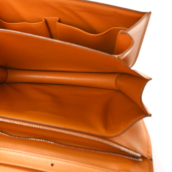 CELINE Smooth Calfskin Medium Classic Box Flap Bag Daffodil