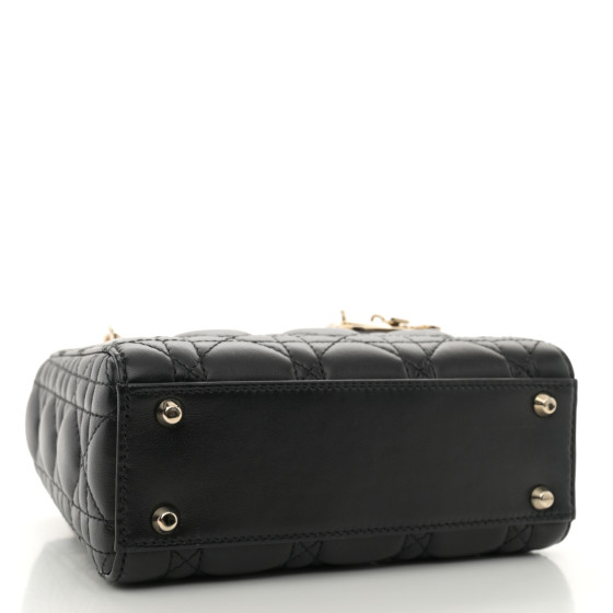 Christian Dior Lambskin Cannage Mini Lady Dior Black