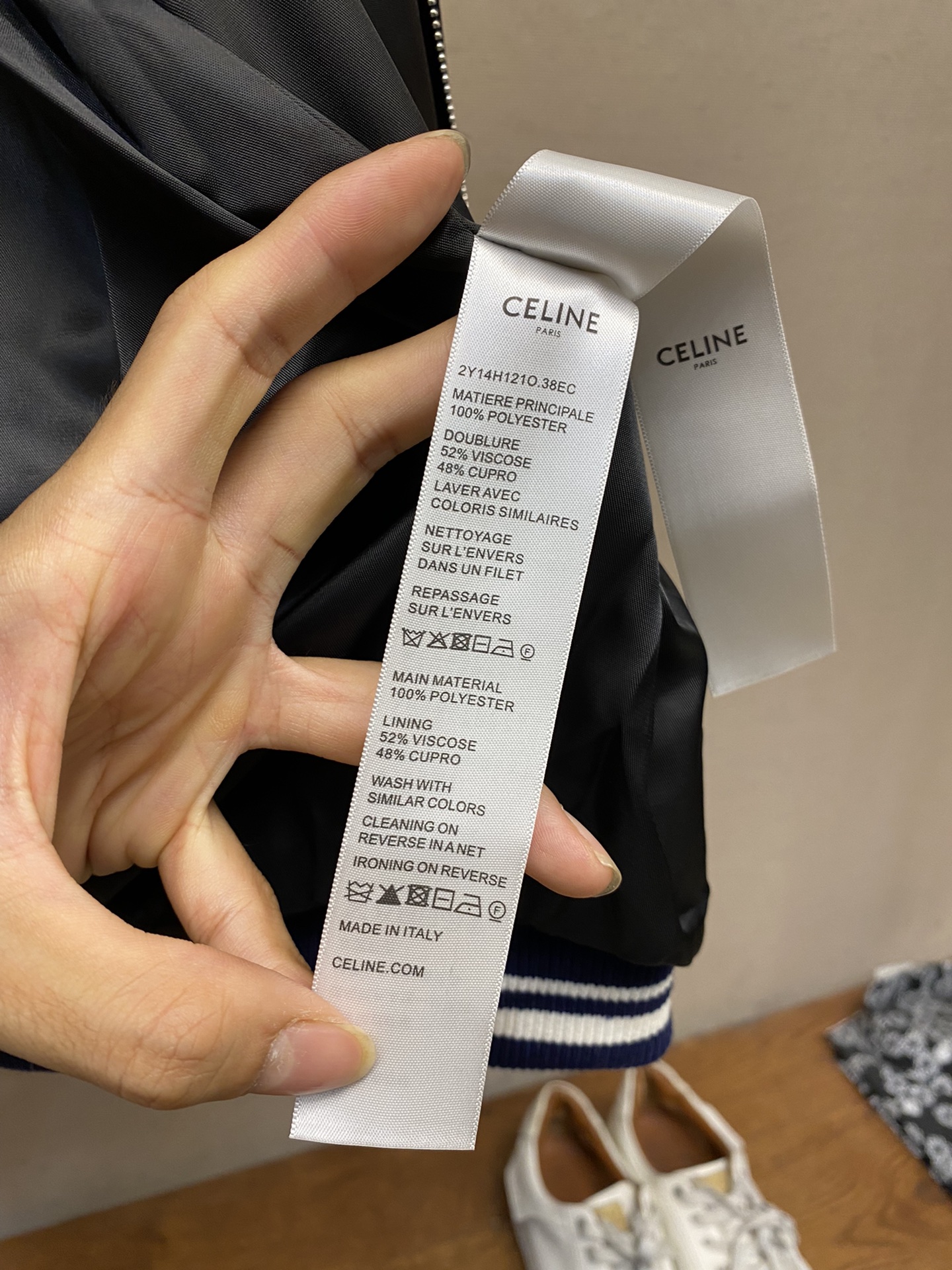 Celine men's jacket Arc de Triomphe embroidered zipper sports jacket 2024 autumn and winter new