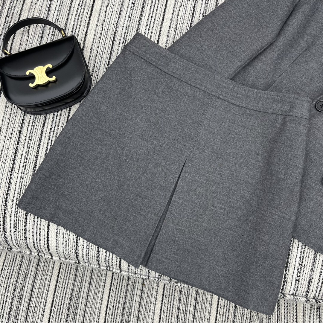 【Celine】Lapel Blazer and Skirt Set