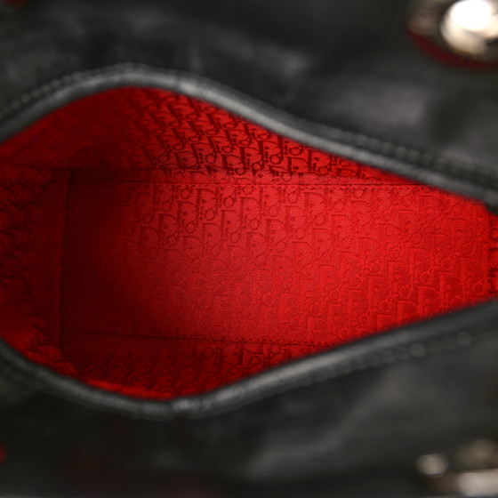 Christian Dior Lambskin Cannage Medium Lady Dior Black