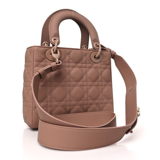 Christian Dior Ultra Matte Calfskin Cannage Small My ABCDior Lady Dior Beige