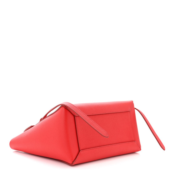 CELINE Baby Grained Calfskin Micro Belt Bag Poppy