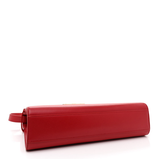 Saint Laurent Smooth Calfskin Manhattan Shoulder Bag Rouge Eros