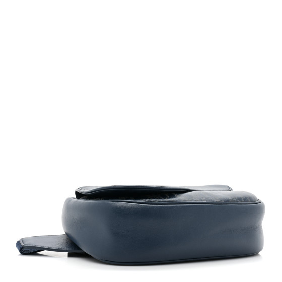 Christian Dior Galaxy Calfskin Oblique World Tour Saddle Belt Bag Navy Blue