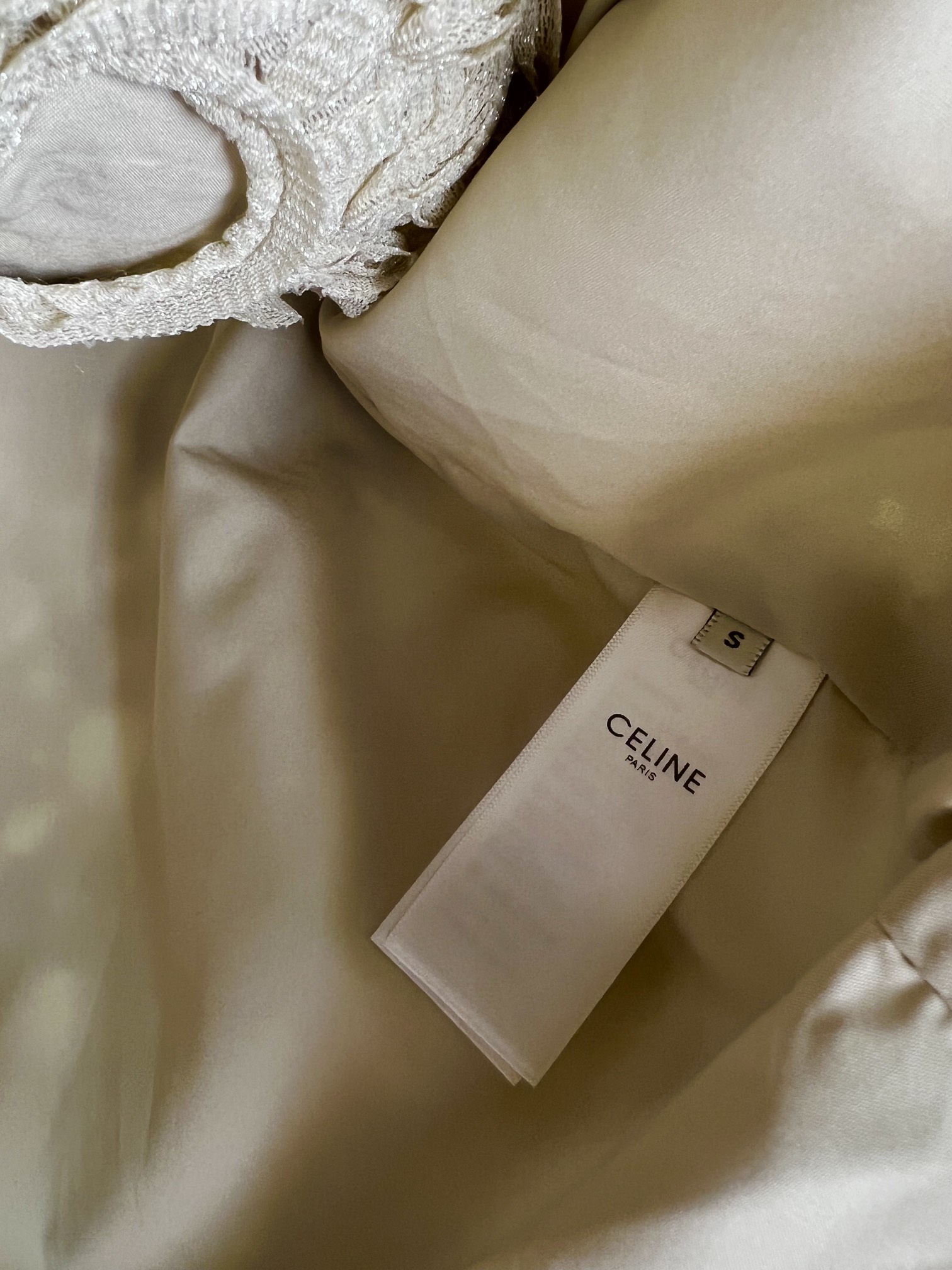 Celine™️2024aw autumn and winter new Italian imported gold silk jacket