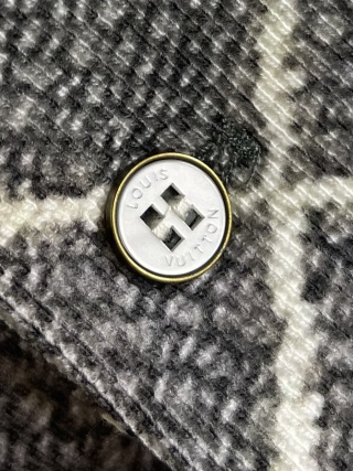 Louis Vuitton check lettering crew neck jacket argyle pattern