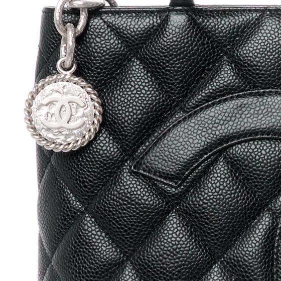 Chanel Caviar Quilted Medallion Tote Black
