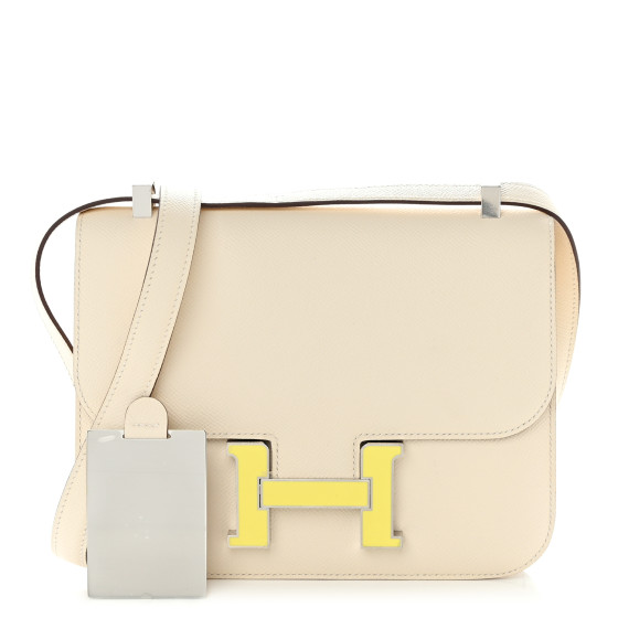 HERMES Epsom Enamel Constance 1-24 Nata Jaune