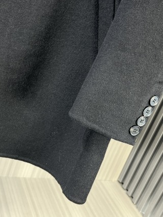 Hermès 2024 Autumn and Winter New Men's Cashmere Kensington Coat