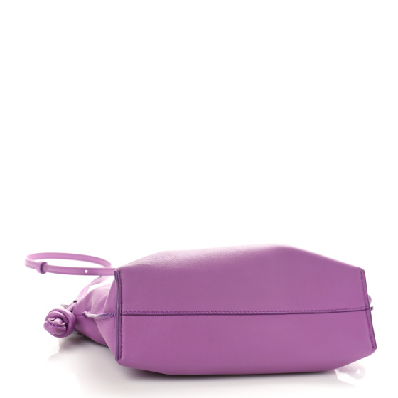 LOEWE Calfskin Mini Flamenco Knot Bag Purple