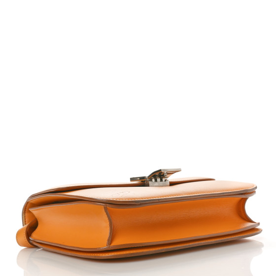 CELINE Smooth Calfskin Medium Classic Box Flap Bag Daffodil