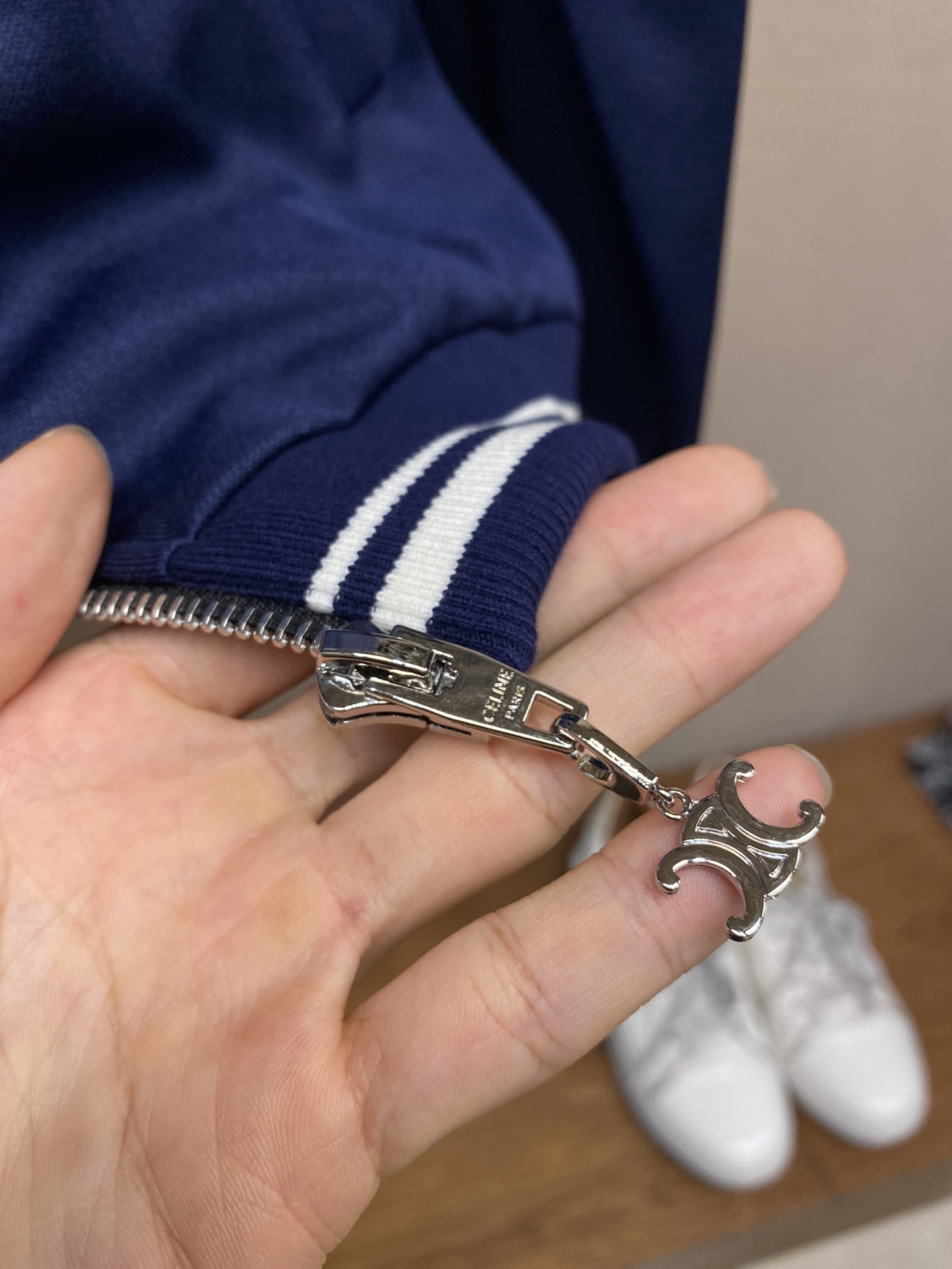 Celine men's jacket Arc de Triomphe embroidered zipper sports jacket 2024 autumn and winter new