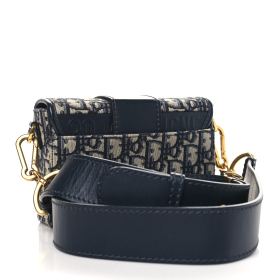 Christian Dior Oblique 30 Montaigne Box Bag Blue