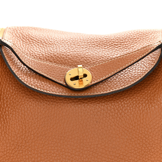 HERMES Taurillon Clemence Lindy 26 Gold