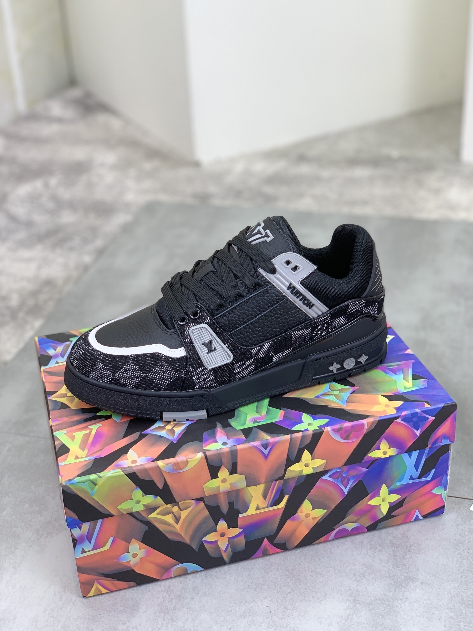 Louis Vuitton popular checkerboard sneakers