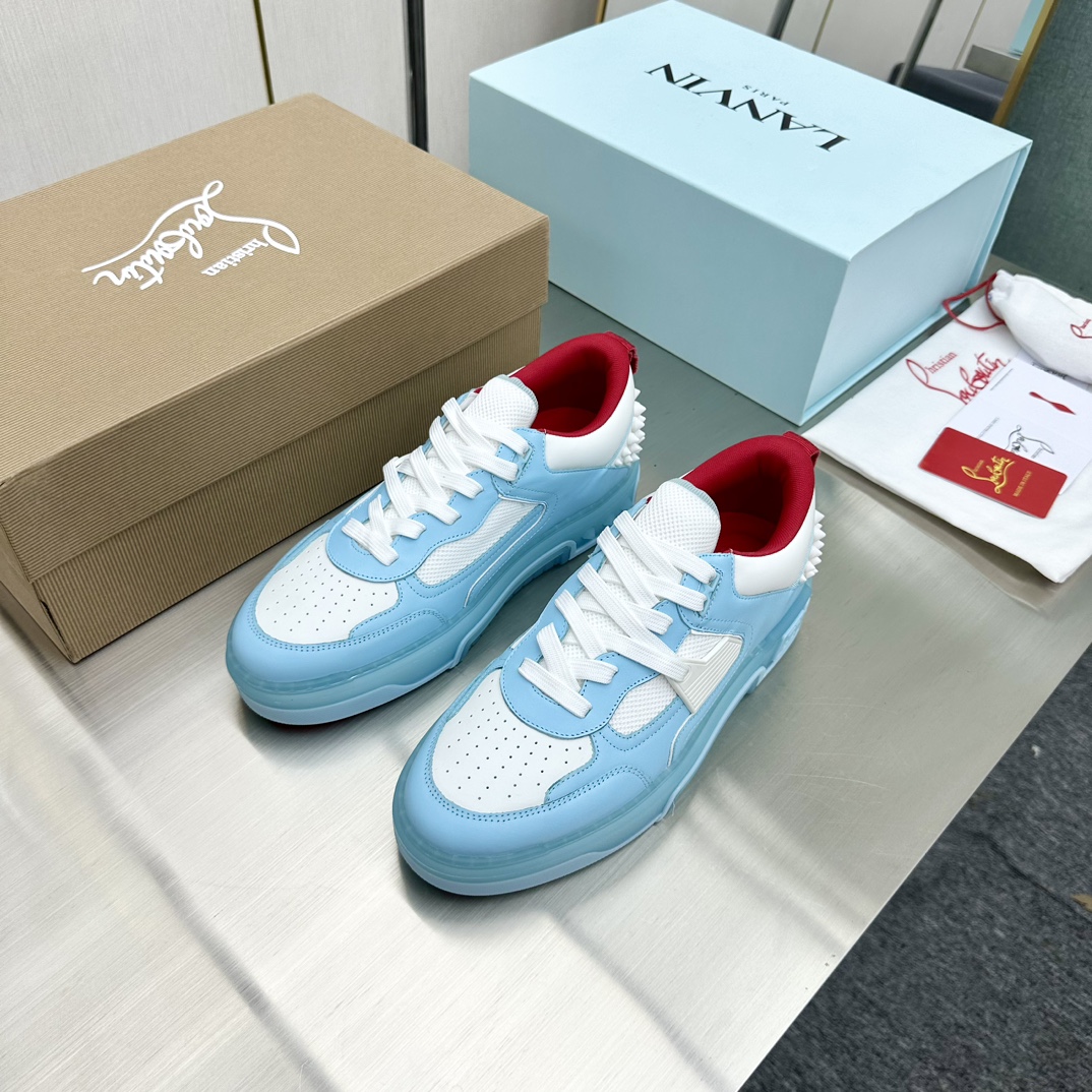 Christian Louboutin 2024 ASTROLOUBI Unisex Thick-soled Sneakers Blue