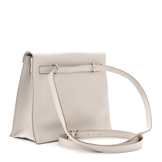 HERMES Evercolor Kelly Danse II Belt Bag Gris Perle