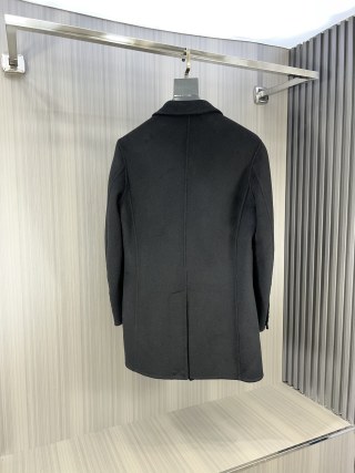 Hermès 2024 Autumn and Winter New Men's Cashmere Kensington Coat