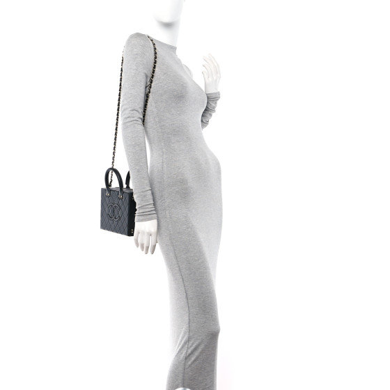 Calfskin Quilted Studded Square Vanity Case Black