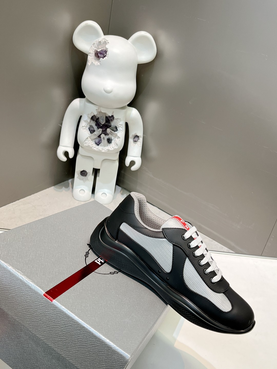 Prada soft rubber and Bike fabric sneakers