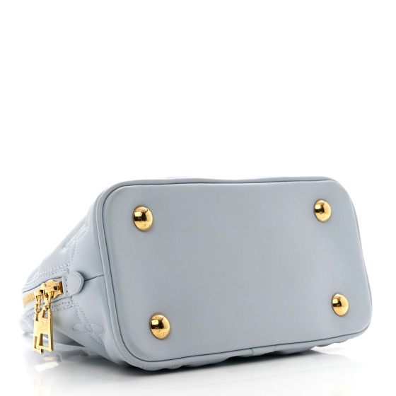 Louis Vuitton Calfskin Bubblegram Alma BB Ice Blue