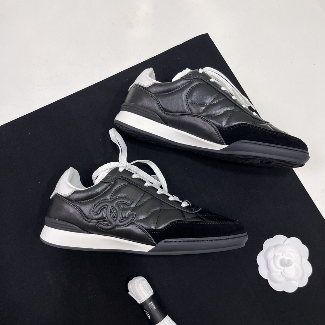 Chanel Chanel 2024SS early spring new diamond stitching flash casual sports shoes