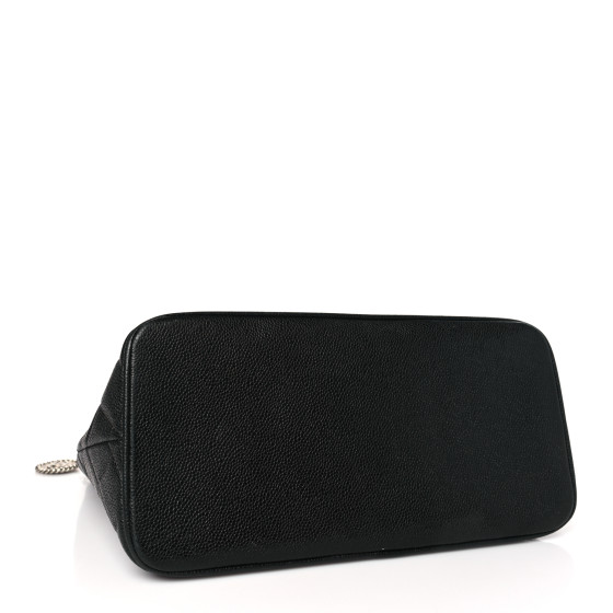 Chanel Caviar Quilted Medallion Tote Black