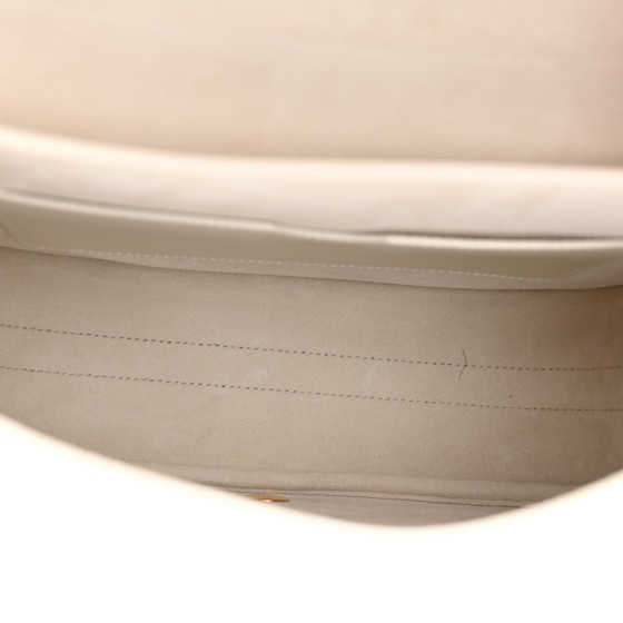 Christian Dior Box Calfskin Large Bobby Flap White