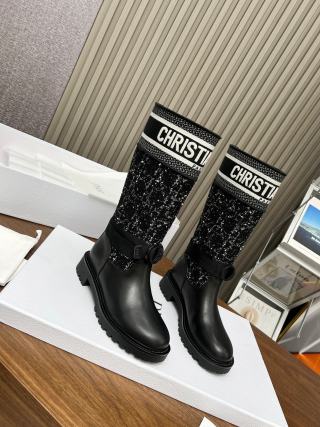 Dior autumn and winter boots retro work boots women's shoes