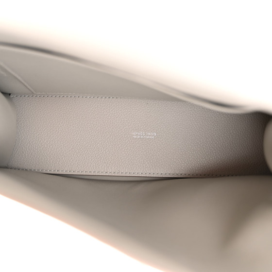 HERMES Evercolor Kelly Danse II Belt Bag Gris Perle