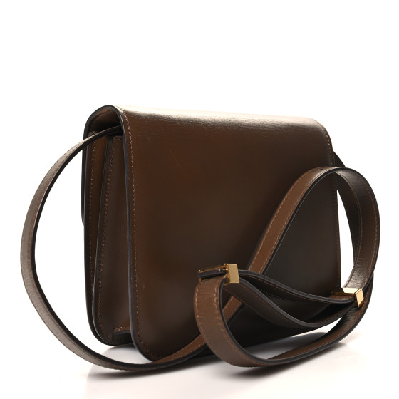 CELINE Box Calfskin Medium Classic Box Flap Bag Camel