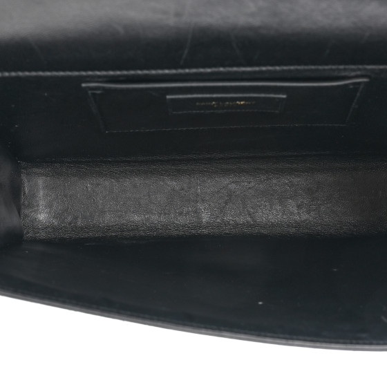 Saint Laurent Velvet Medium Monogram Kate Tassel Shoulder Bag Black