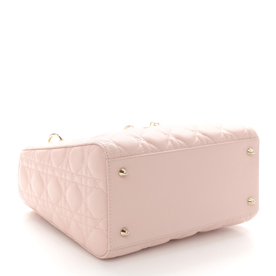 Christian Dior Lambskin Cannage Medium Lady Dior Light Pink