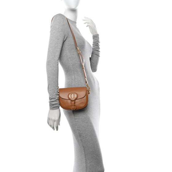 Christian Dior Box Calfskin Small Bobby Flap Camel