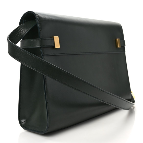 Saint Laurent Smooth Calfskin Manhattan Shoulder Bag Dark Green