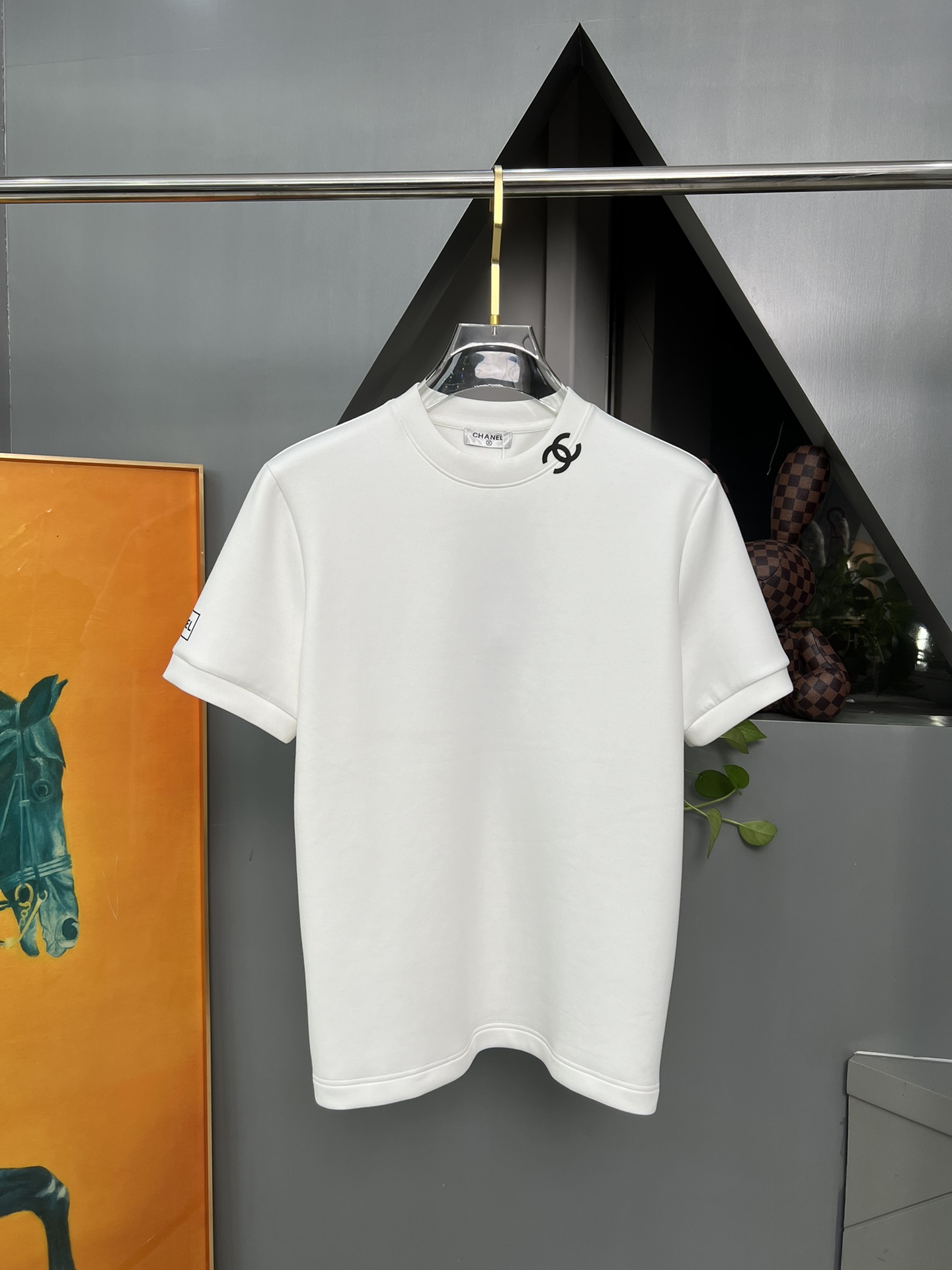 2024 Fall/Winter Chanel CHANEL Round Neck Printed Short Sleeve T-Shirt