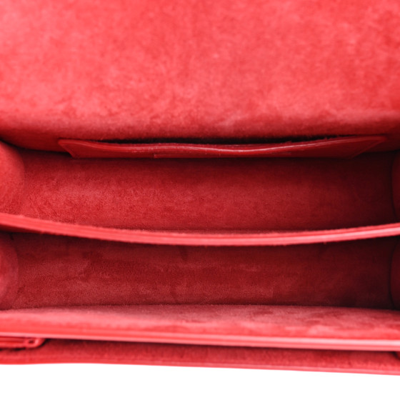 Saint Laurent Patent Small Monogram Sunset Red