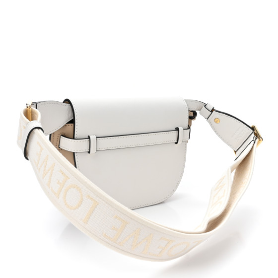 LOEWE Soft Calfskin Mini Gate Dual Bag Soft White Paper Craft