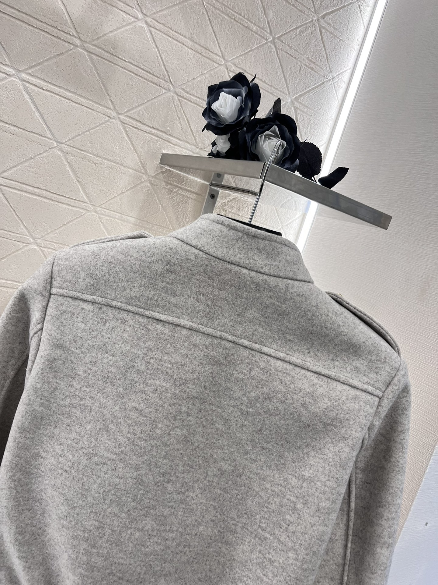 【Celine】Pocket stand collar jacket