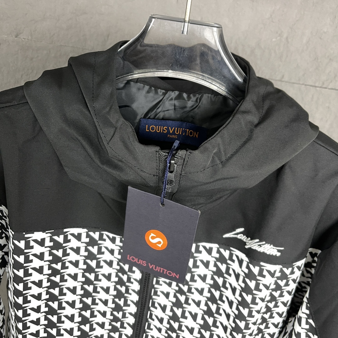 High quality Louis Vuitton patchwork houndstooth jacket