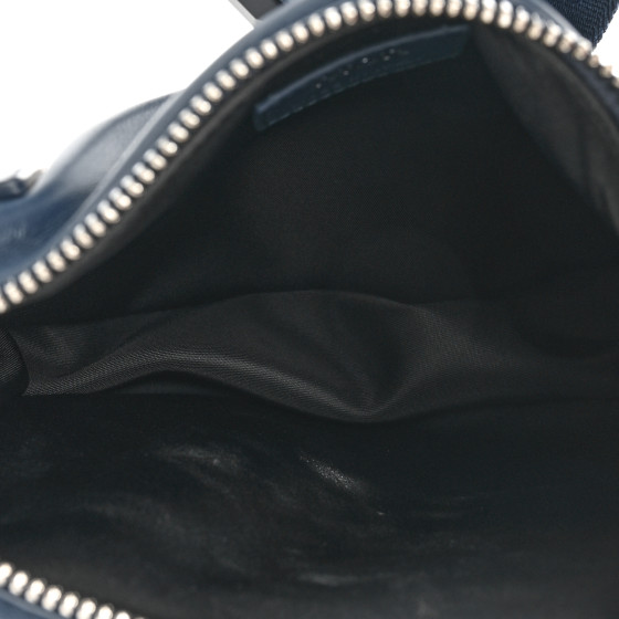 Christian Dior Galaxy Calfskin Oblique World Tour Saddle Belt Bag Navy Blue