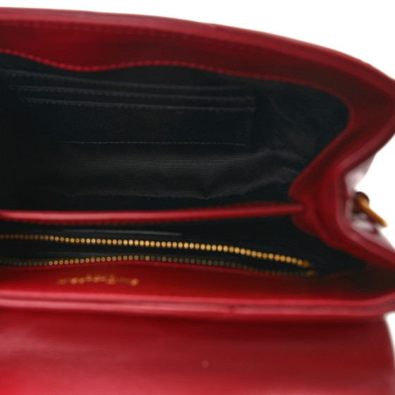 Saint Laurent Calfskin Y Quilted Monogram Toy Loulou Crossbody Bag Opyum Red