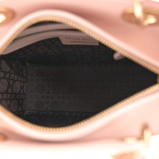 Christian Dior Lambskin Cannage Medium Lady Dior Light Pink