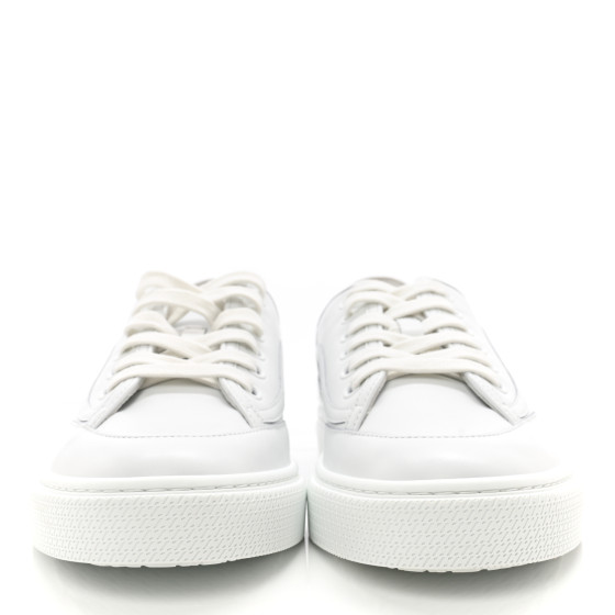 Hermes Calfskin Womens Get Sneakers 37 White