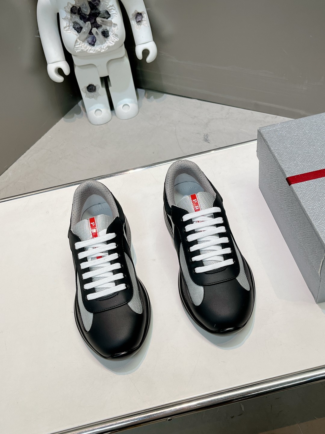 Prada soft rubber and Bike fabric sneakers