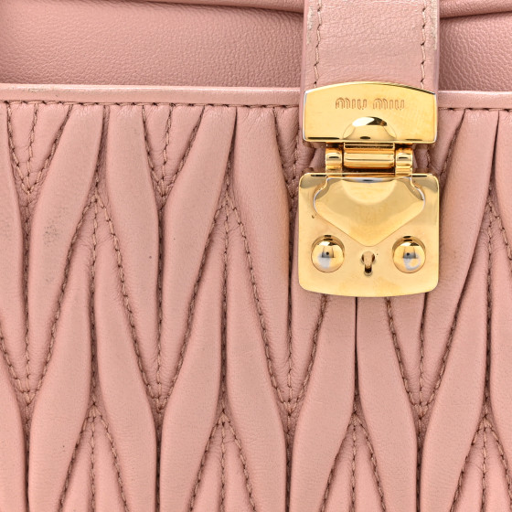 Miu Miu Nappa Matelasse Crossbody Bag Orchidea