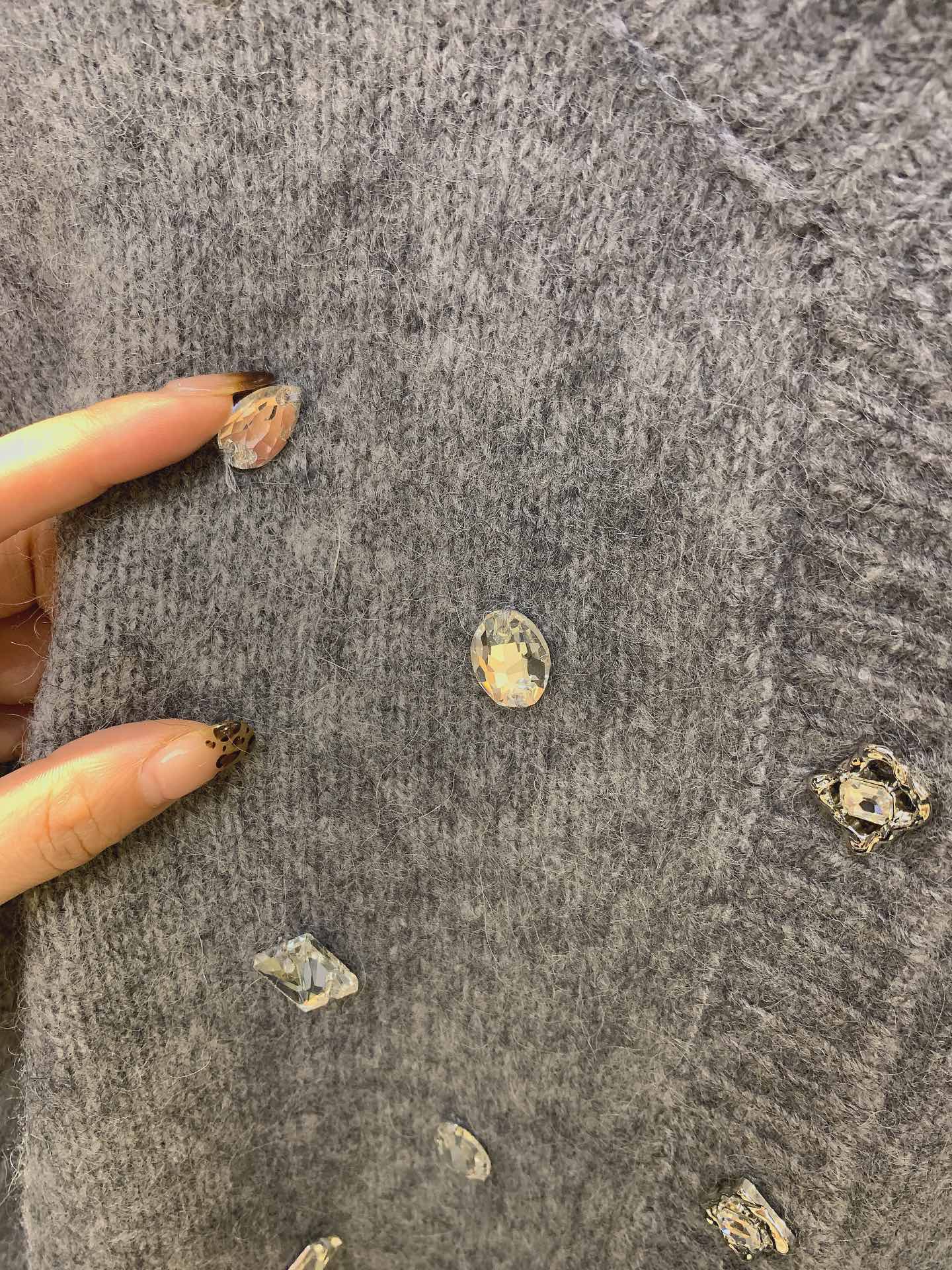 Miu Miu Korean lazy style 100% cashmere cardigan jacket