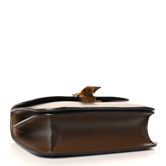 CELINE Box Calfskin Medium Classic Box Flap Bag Camel