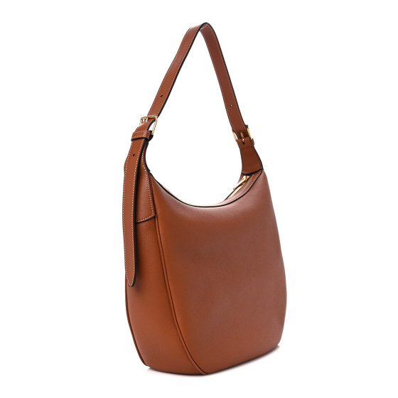 Celine Supple Calfskin Triomphe Heloise Shoulder Bag Tan